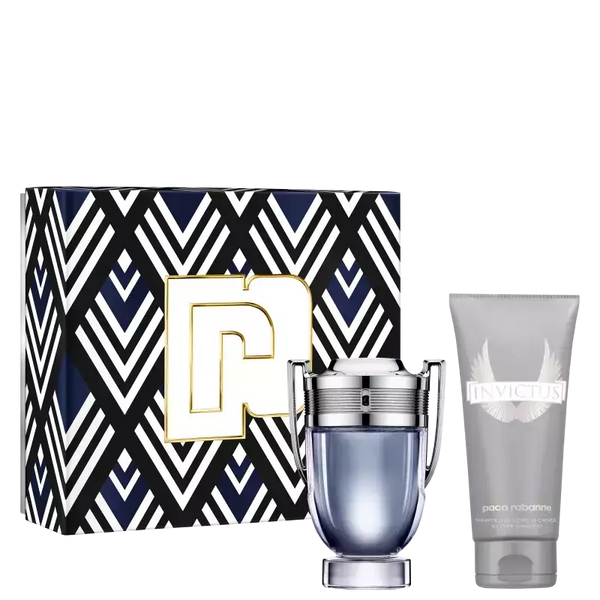 Conjunto Invictus - Paco Rabanne - Eau de Toilette 100ml + Gel de Banho 100ml - Com provador