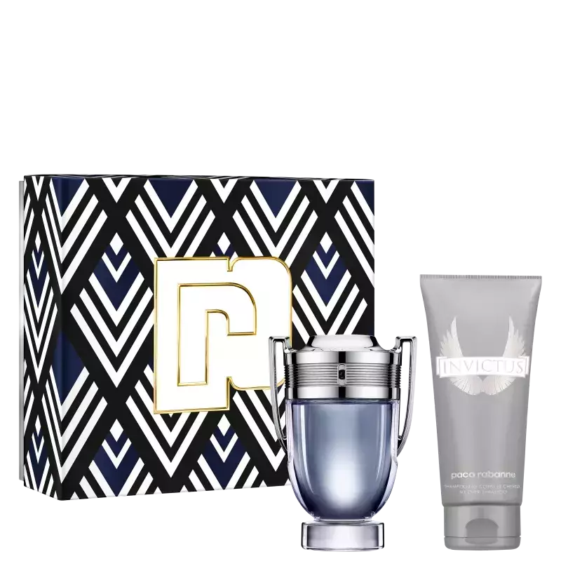 Conjunto Invictus - Paco Rabanne - Eau de Toilette 100ml + Gel de Banho 100ml - Com provador