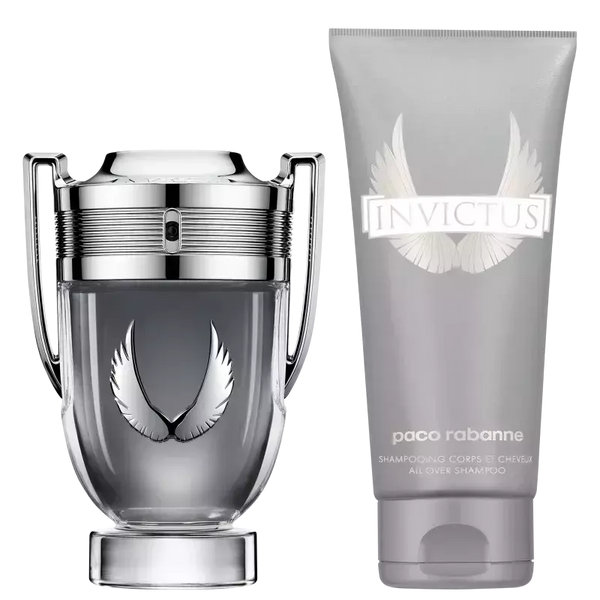 Conjunto Invictus Platinum Paco Rabanne Masculino - Eau de Parfum 100ml + Gel de Banho 100ml