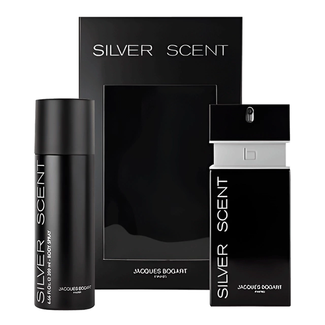 Conjunto Silver Scent Jacques Bogart Masculino - Eau de Toilette 100ml + Body Spray 200ml